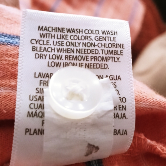 George Coral White and Blue Short Sleeve Mens Polo Style 3 Button Front Shirt - Picture 4 of 8